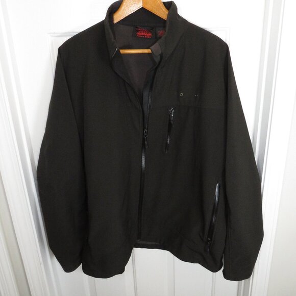 Grundens Mens Softshell Jacket 3XL Black Lightweight Outdoor Fishing Workwear - Picture 1 of 4